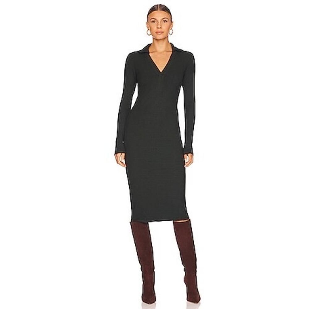 Enza Costa A Coste Polo Dress in Dark Cedar Small